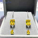 Cellacity Silver Drop Earrings with 5A Zircon for Women