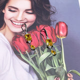 Cellacity Silver Drop Earrings with 5A Zircon for Women