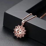 Cellacity Snowflake Pendant Necklace for Women Silver 925 Jewelry