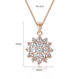 Cellacity Snowflake Pendant Necklace for Women Silver 925 Jewelry