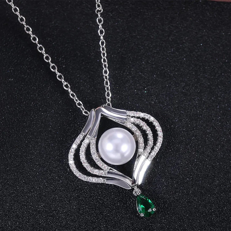 Cellacity Pearl Necklace Silver 925 Jewelry for Women