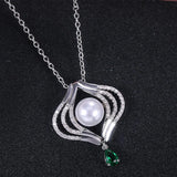 Cellacity Pearl Necklace Silver 925 Jewelry for Women
