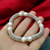 Cellacity Silver 925 Bracelet Freshwater Pearl Punk Rock Party Jewelry
