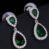 Cellacity Silver 925 Earrings Water Drop Gemstones Party Ear drops