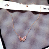Cellacity Silver 925 Butterfly Gemstones Pendant Necklace for Women