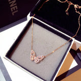 Cellacity Silver 925 Butterfly Gemstones Pendant Necklace for Women