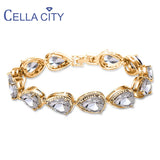 Water Drop Gemstones Bracelet Silver 925