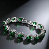 Water Drop Gemstones Bracelet Silver 925