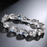 Water Drop Gemstones Bracelet Silver 925