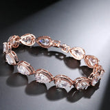 Water Drop Gemstones Bracelet Silver 925
