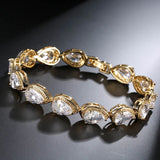 Water Drop Gemstones Bracelet Silver 925