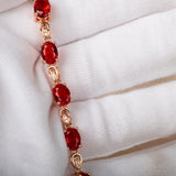 Cellacity Women Ruby Bracelet Silver 925 Jewelry