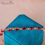 Cellacity Women Ruby Bracelet Silver 925 Jewelry
