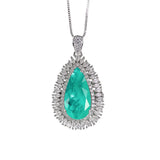 Cellacity Women Paraiba Gemstone Pendant Necklace Silver 925