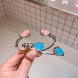 Cellacity Silver Bracelet with Palaiba Stone Zircon