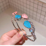 Cellacity Silver Bracelet with Palaiba Stone Zircon