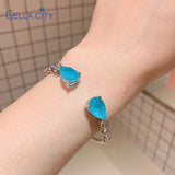 Cellacity Silver Bracelet with Palaiba Stone Zircon