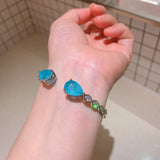 Cellacity Silver Bracelet with Palaiba Stone Zircon