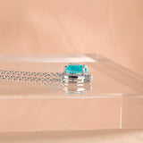 Heart Pendant Necklace Sapphire Gemstones Wedding Party
