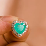 Heart Shape Paraiba Gemstones Earrings