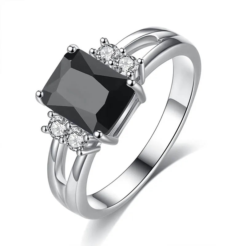 Cellacity 925 Silver Ring with Sapphire Gemstone for Women