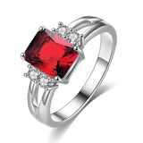 Cellacity 925 Silver Ring with Sapphire Gemstone for Women