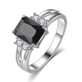 Cellacity 925 Silver Ring with Sapphire Gemstone for Women