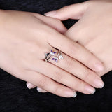 Butterfly Amethyst 925 Silver Ring Anniversary