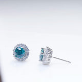 Cellacity 1ct Green Moissanite Earrings for Women