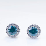 Cellacity 1ct Green Moissanite Earrings for Women