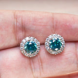 Cellacity 1ct Green Moissanite Earrings for Women