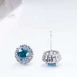 Cellacity 1ct Green Moissanite Earrings for Women