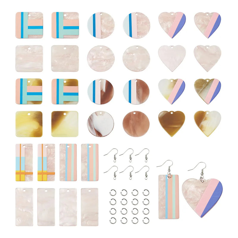 Cellulose Acetate Resin Charms for DIY Jewelry Making