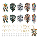 Monstera Leaf Dangle Earring Charm Pendants DIY Kit