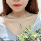 Celtic Cross Necklace Silver Sterling 925 Pendant Women Men Ireland Irish