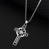 Celtic Cross Necklace Silver Sterling 925 Pendant Women Men Ireland Irish