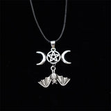 Celtic Gothic Wicca Halloween Bat Pentagram Pendant Necklace