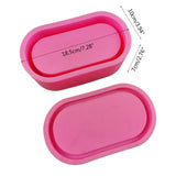 Silicone Cement Gypsum Flower Pot Mold Oval Shaped Pen Holder Mold Y08E