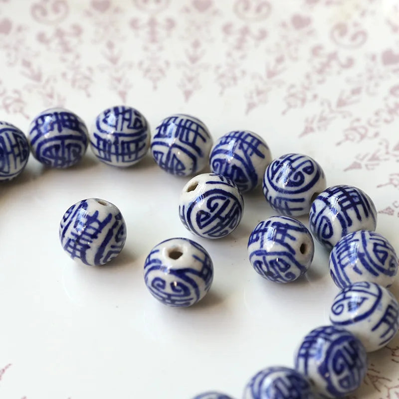 Chinese Style Ceramic and Porcelain Loose Beads 10pcs/lot