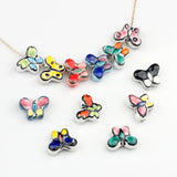 Ceramic Butterfly Spacer Beads Hand-painted 10pcs 13*18mm