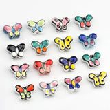 Ceramic Butterfly Spacer Beads Hand-painted 10pcs 13*18mm