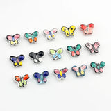 Ceramic Butterfly Spacer Beads Hand-painted 10pcs 13*18mm