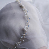 Floral Bridal Vine Hair Piece Wedding Headband Opal Crystal Hair Ornament