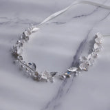 Floral Bridal Vine Hair Piece Wedding Headband Opal Crystal Hair Ornament