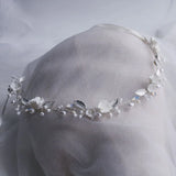 Floral Bridal Vine Hair Piece Wedding Headband Opal Crystal Hair Ornament