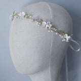 Floral Bridal Vine Hair Piece Wedding Headband Opal Crystal Hair Ornament