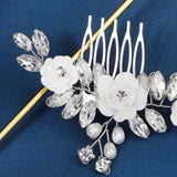 Crystal Flower Hair Comb Wedding Bridal Hair Accessory