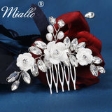 Crystal Flower Hair Comb Wedding Bridal Hair Accessory