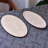 Ceramic Plate Forming Mold Wood Geometric Hand-printed Pottery Tools