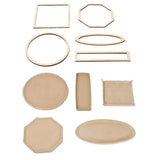 Ceramic Plate Forming Mold Wood Geometric Hand-printed Pottery Tools